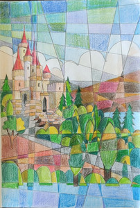 Chris B, Castle, coloured pencil.jpg